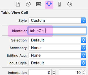 Table View Cell Identifier